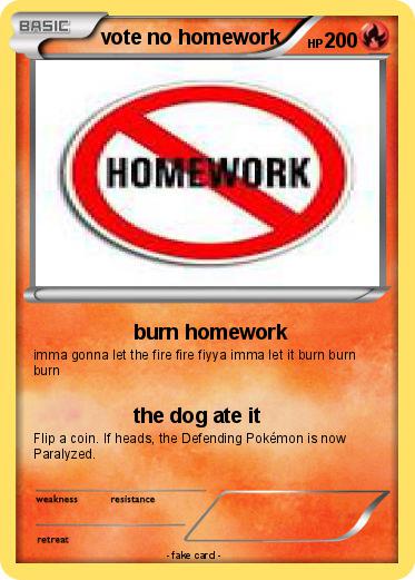 Pokemon vote no homework