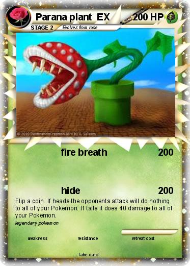 Pokemon Parana plant  EX