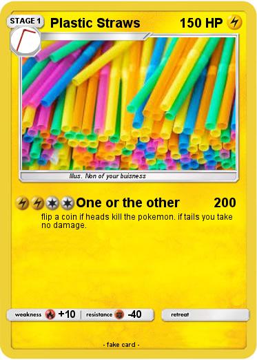 Pokemon Plastic Straws