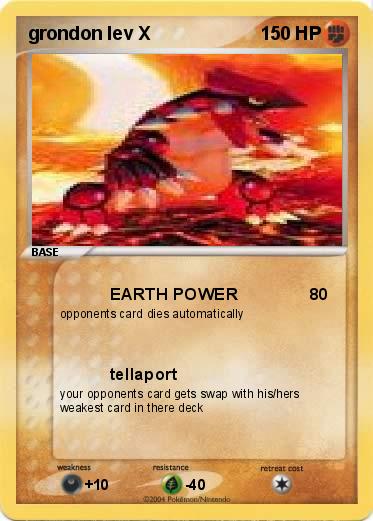 Pokemon grondon lev X