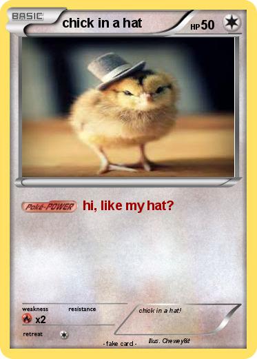 Pokemon chick in a hat