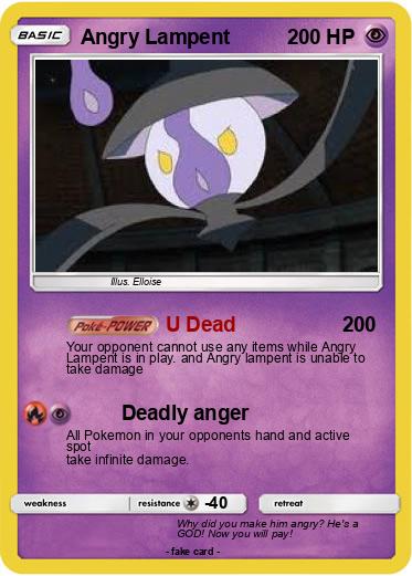 Pokemon Angry Lampent