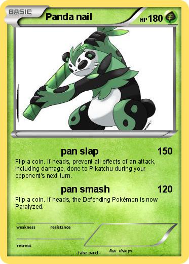 Pokemon Panda nail