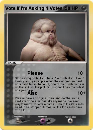 Pokemon Vote If I'm Asking 4 Votes