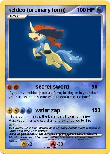 Pokemon keldeo (ordinary form)