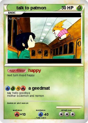 Pokemon talk to patmon