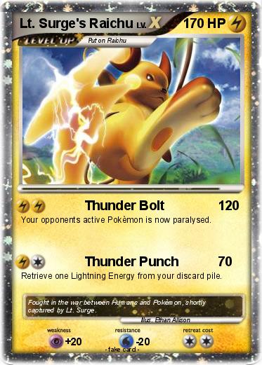 Pokemon Lt. Surge's Raichu