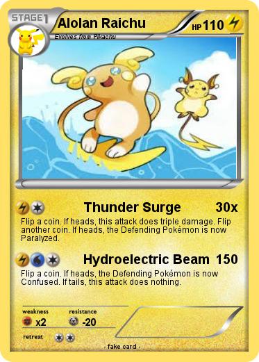Pokemon Alolan Raichu