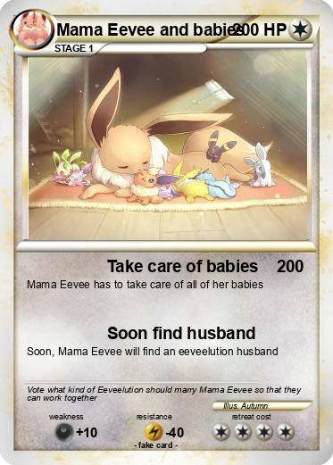 Pokemon Mama Eevee and babies