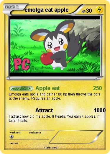 Pokemon emolga eat apple