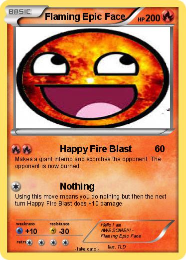 Pokemon Flaming Epic Face