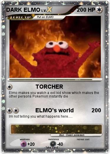 Pokemon DARK ELMO Pokemon DARK ELMO