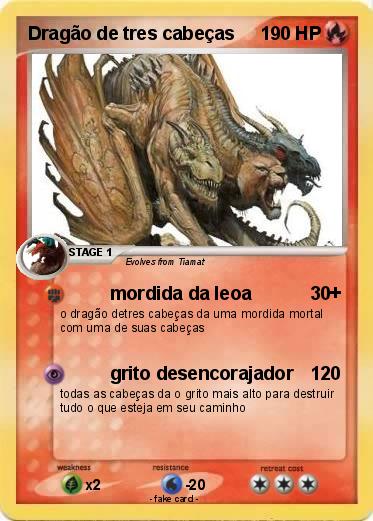 Pokemon Dragão de tres cabeças