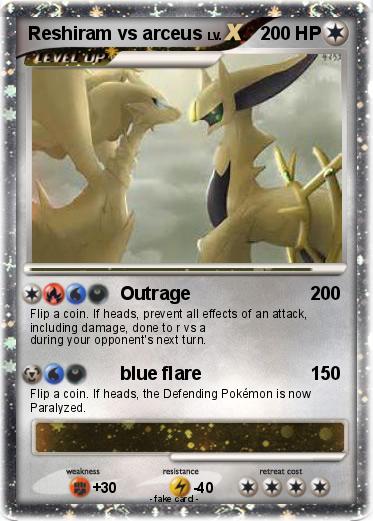 Pokemon Reshiram vs arceus Pokemon Reshiram vs arceus
