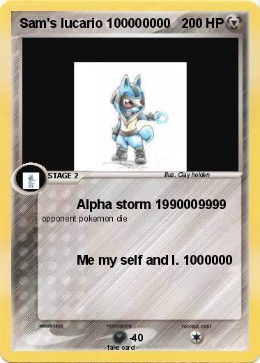 Pokemon Sam's lucario 100000000