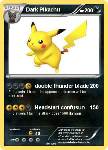 Pokemon Dark Pikachu
