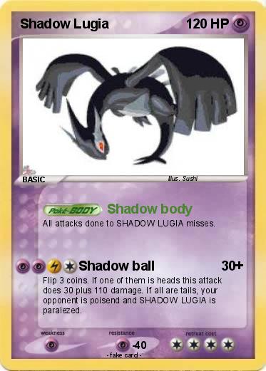 Pokemon Shadow Lugia