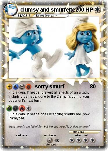 Pokemon clumsy and smurfette
