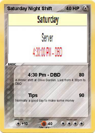 Pokemon Saturday Night Shift