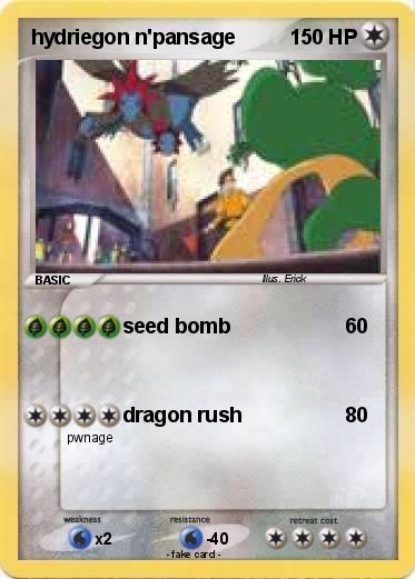 Pokemon hydriegon n'pansage
