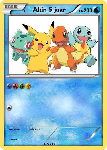 Pokemon .    Akin 5 jaar