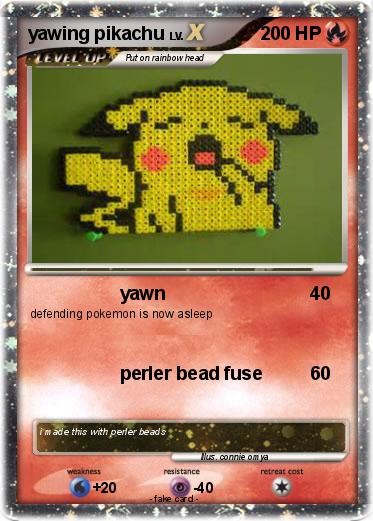 Pokemon yawing pikachu