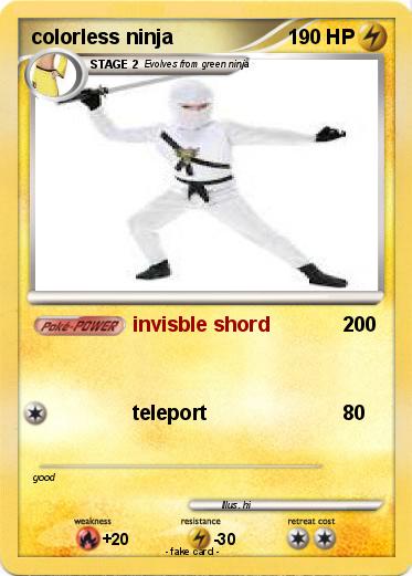 Pokemon colorless ninja