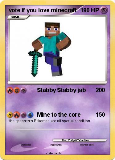 Pokemon vote if you love minecraft