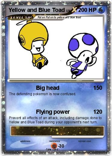 Pokemon Yellow and Blue Toad Pokemon Yellow and Blue Toad