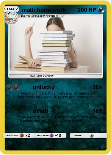 Pokemon math homework