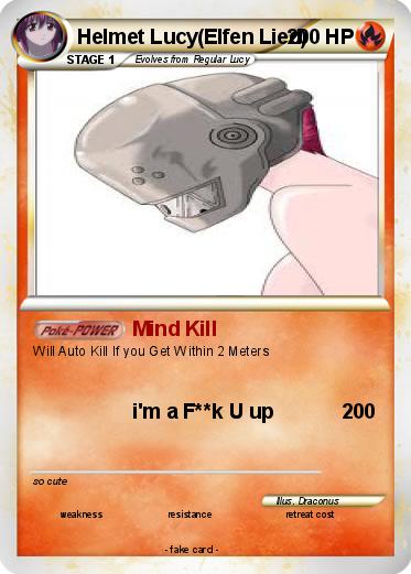 Pokemon Helmet Lucy(Elfen Lied)