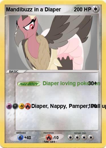 Pokemon Mandibuzz in a Diaper