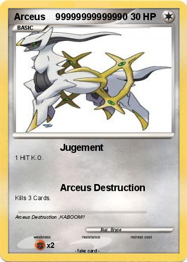 Pokemon Arceus    99999999999990