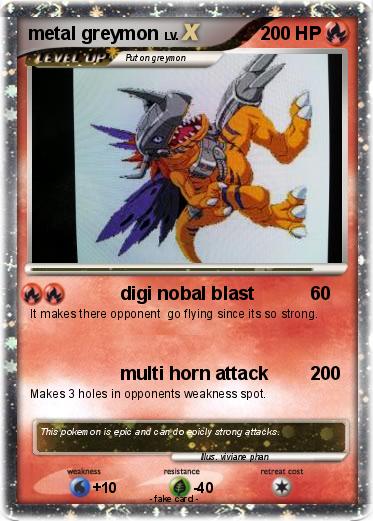 Pokemon metal greymon