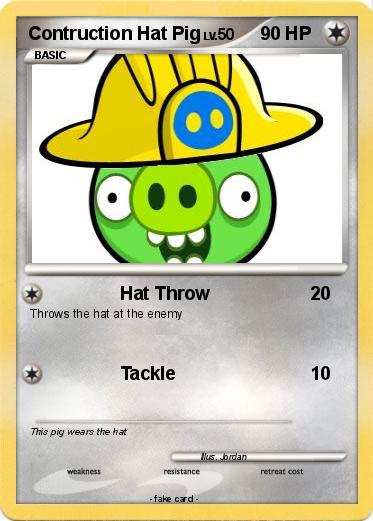 Pokemon Contruction Hat Pig