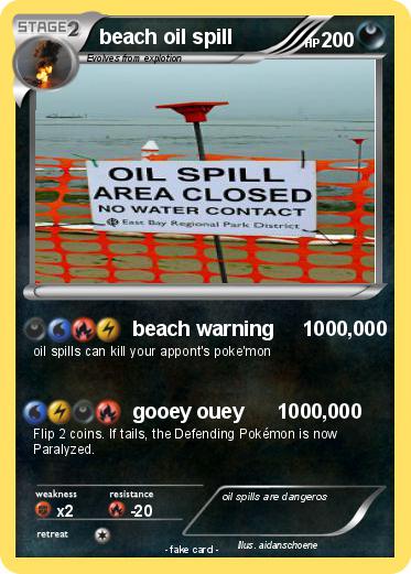 Pokemon beach oil spill