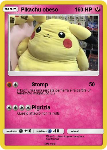 Pokemon Pikachu obeso