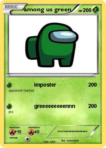 Pokemon among us green