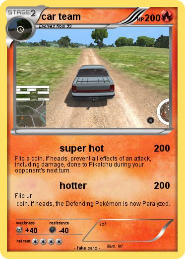 Pokemon car team