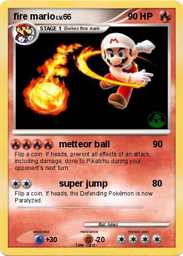 Pokemon fire mario
