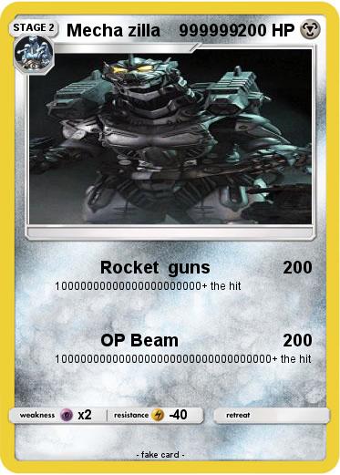 Pokemon Mecha zilla    999999