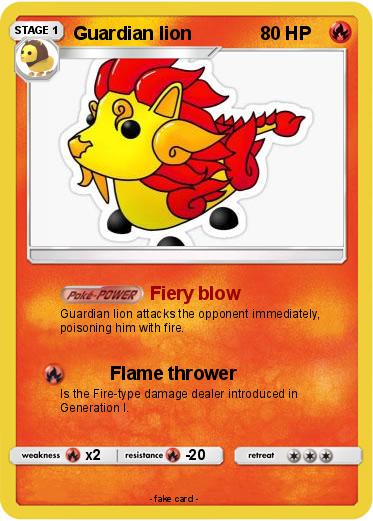 Pokemon Guardian lion