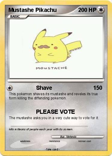 Pokemon Mustashe Pikachu