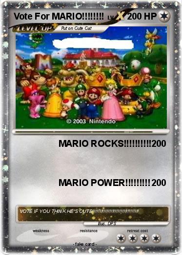 Pokemon Vote For MARIO!!!!!!!!