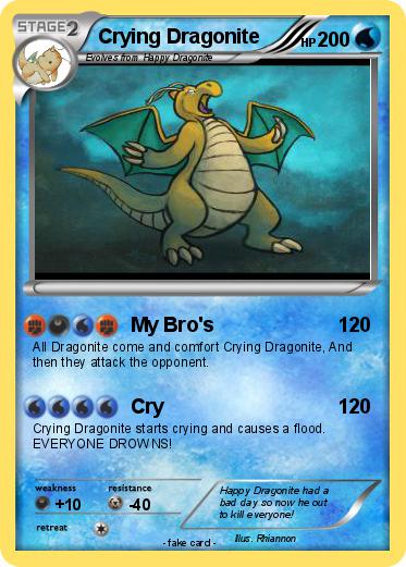 Pokemon Crying Dragonite