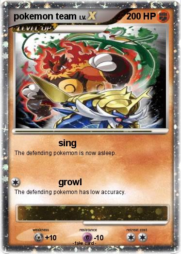 Pokemon pokemon team