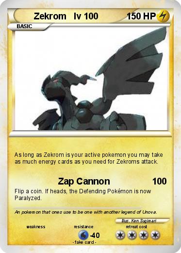 Pokemon Zekrom   lv 100