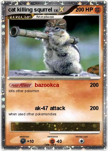 Pokemon cat killing squrrel