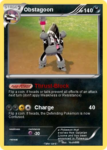 Pokemon Obstagoon Pokemon Obstagoon