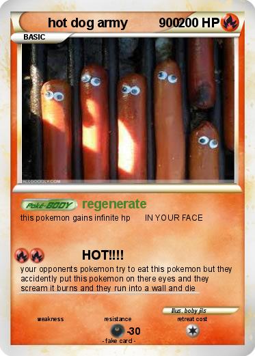 Pokemon hot dog army         900